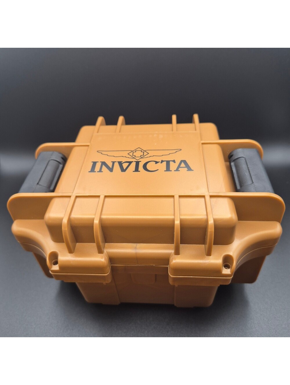 Invicta Protective Hard Case Storage Box with Foam Interior - Durable Brown
